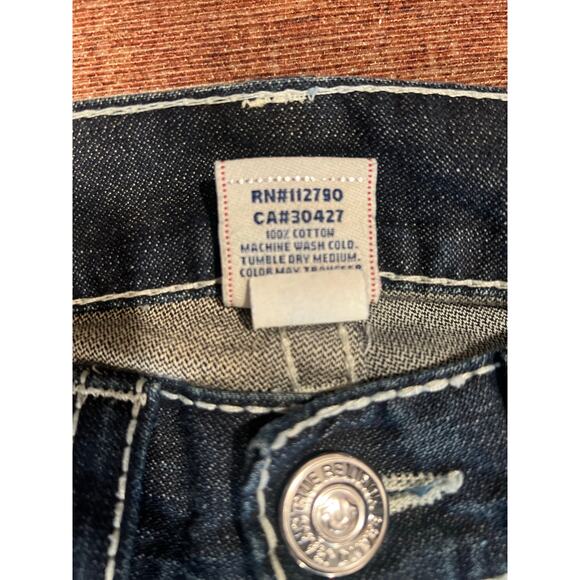 Vintage Men’s TRUE RELIGION Dark Denim Jeans 33 - Picture 6 of 7